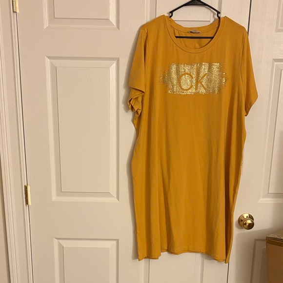 Calvin Klein Dresses & Skirts - Calvin Klein Gold Logo Mustard Dress
NWT